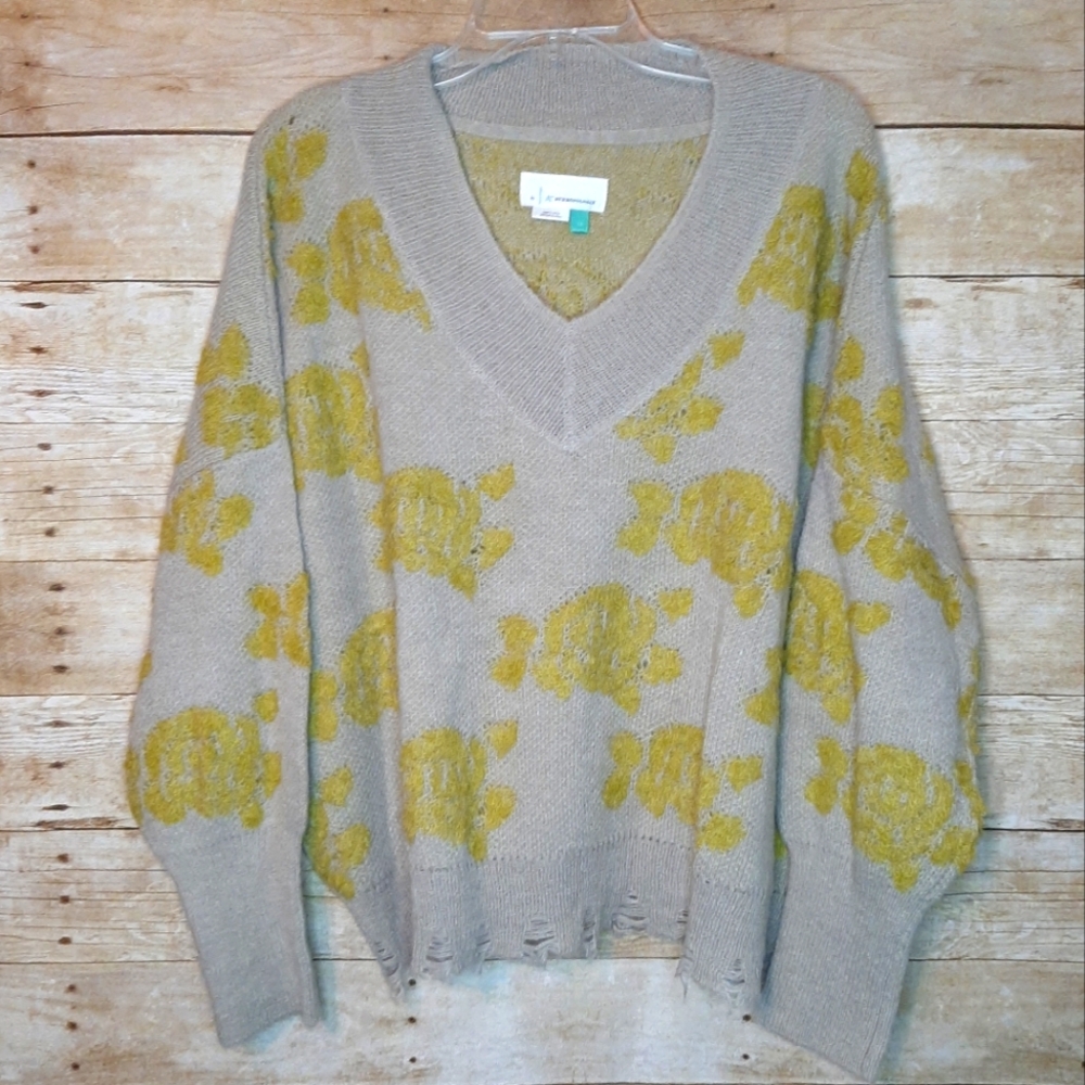 Anthropologie Distressed Sweater, 1X